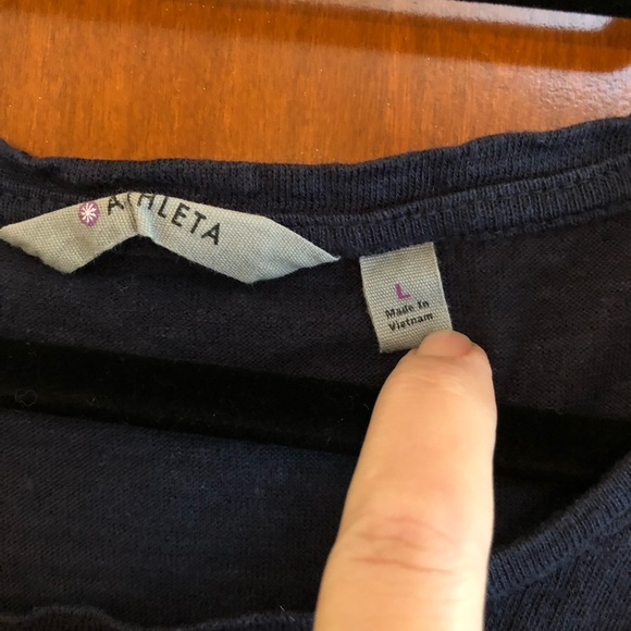 Athleta Short Sleeve Blue Tee - Picture 3 of 5